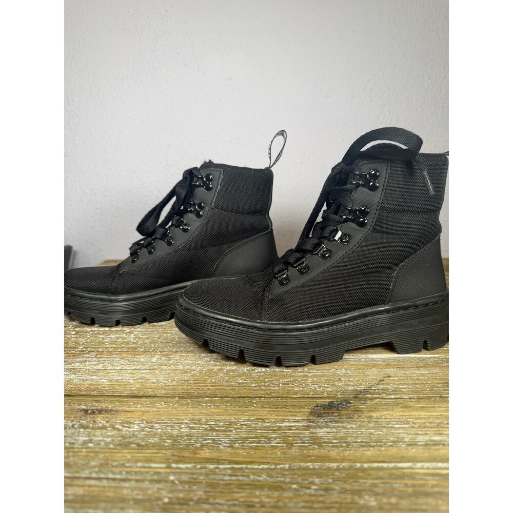Dr. Martens Combs Black Combat Boots Womens 5 Gorpcore Utility Streetwear Grunge - Picture 3 of 9